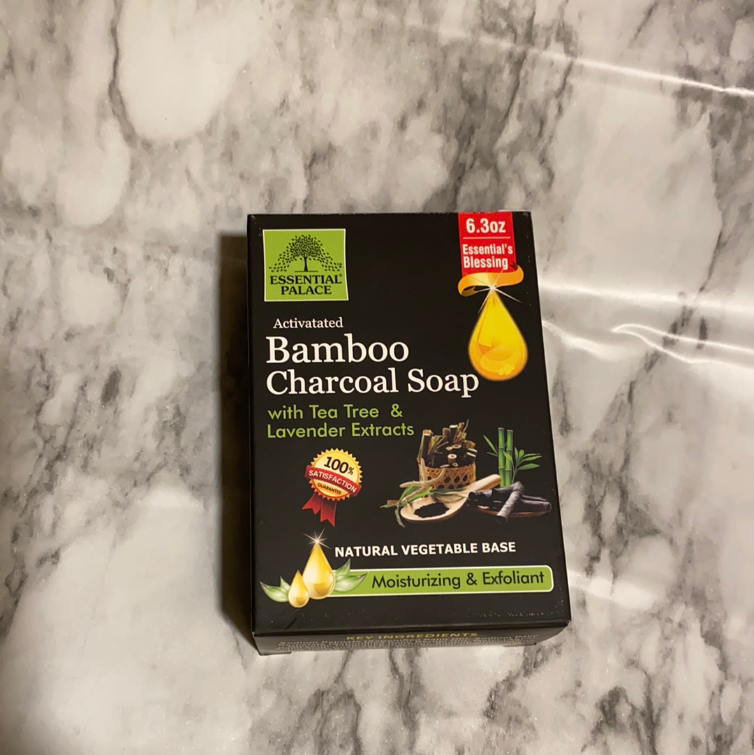 Activated Bamboo Charcoal Soap with Tea Tree and Lavender Extracts
